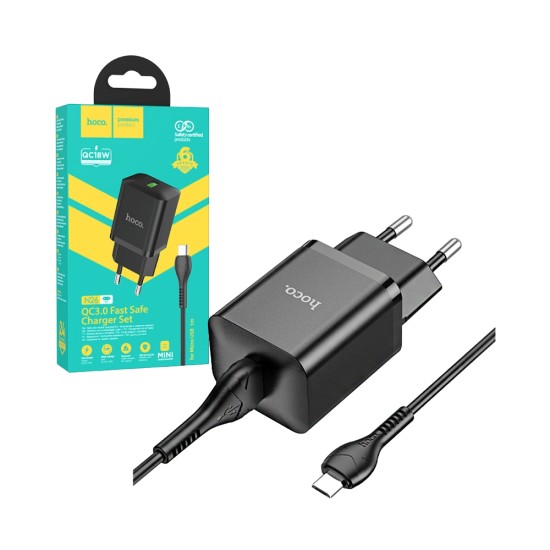 Hoco Charger N26 Micro with QuickCharge 3.0 Black Hoco Charger N26 Micro with QuickCharge 3.0 Black